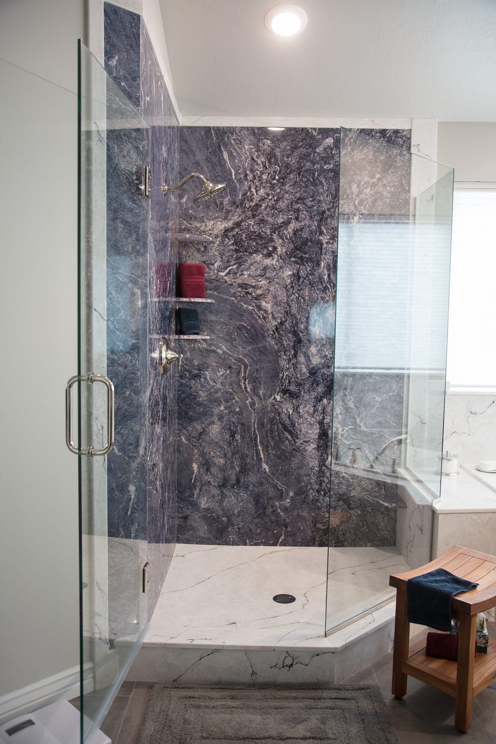 TruStone and Cultured marble shower enclosure