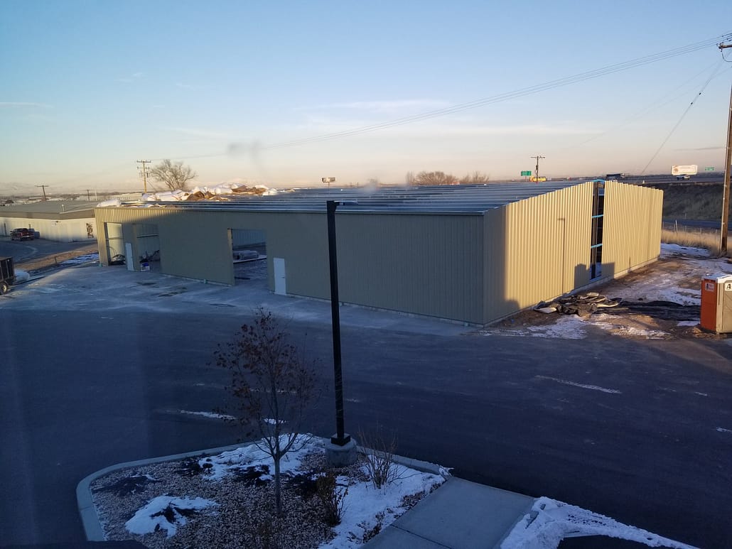 Our new manufacturing facility that is being built by our showroom!