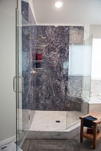 TruStone and Cultured marble shower enclosure
